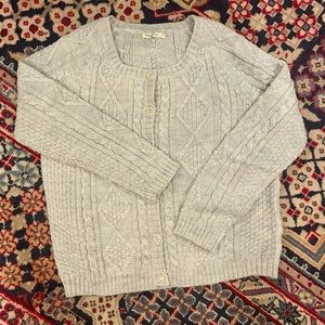 WoolOvers 100% wool cardigan in light gray